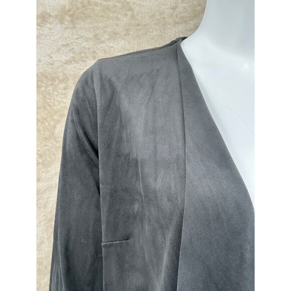 Soft Surroundings Jacket Womens XS Gray Draped Cardigan Stretch Work Minimalist - Picture 2 of 9